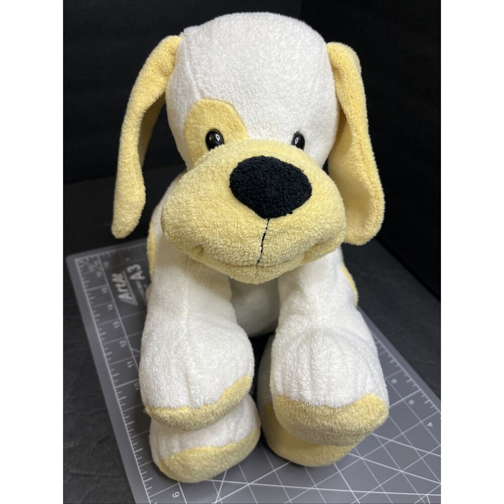 2009 Animal Adventure White And Yellow Puppy Dog Plush 15" HTF RARE